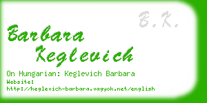 barbara keglevich business card